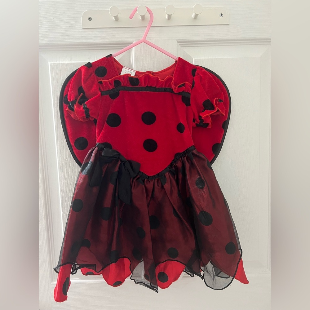 Koala Kids Red and Black Ladybug Costume